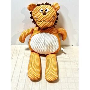 20" Dog Toy Patchwork Pet Lion Squeaker Plush Tuff Puff Squeak/ Grunt Puppy